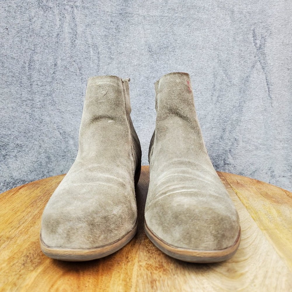 Korks Kork-Ease Cutler Chelsea Ankle Boots Women's 8 Gray Taupe Suede Booties - Picture 2 of 9